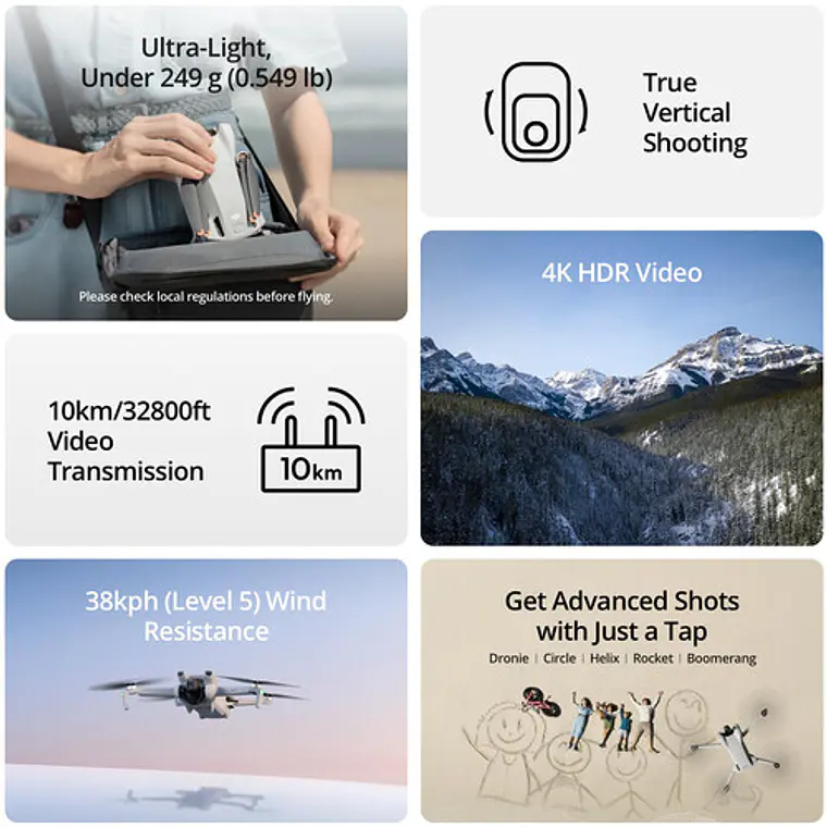 Dron Mini 3 DJI con control remoto DJI RC 10