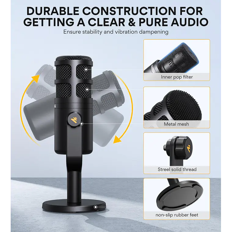 Micrófono Dinámico Maono PD100 XLR 8
