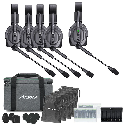 Sistema de Intercom Accsoon CoMo Wireless - 5 Usuarios
