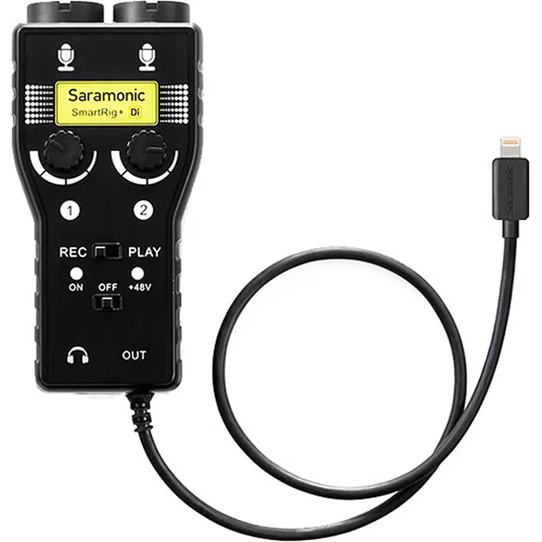 Interfaz de audio Saramonic SmartRig+ Di de 2 canales con entradas XLR, 1/4