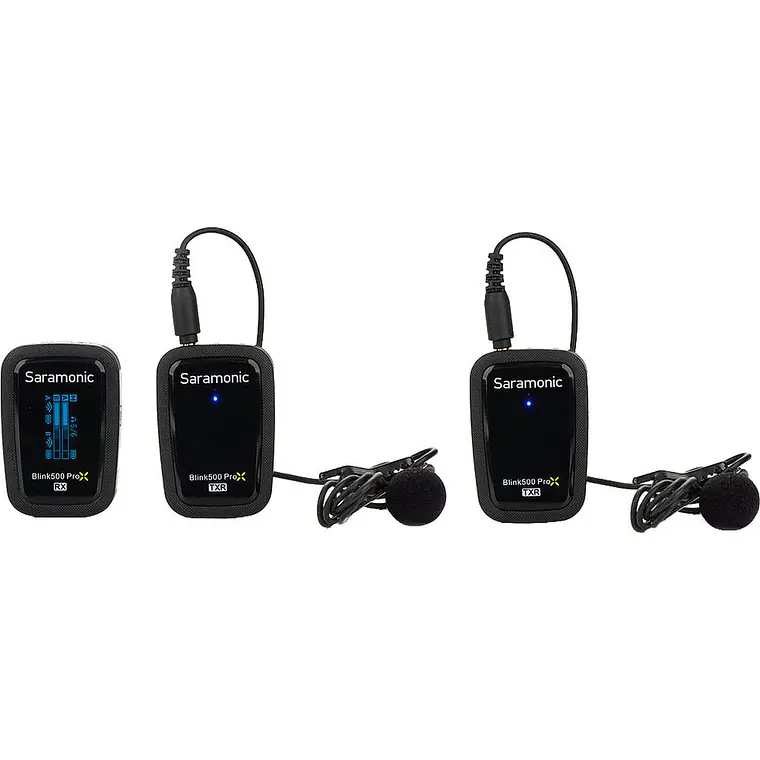 Micrófono inalámbrico Saramonic Blink 500 ProX B2R con 2 transmisores grabadores y receptor 8