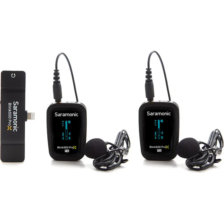 Micrófono inalámbrico Saramonic Blink 500 ProX B4 con 2 transmisores y receptor Lightning para iOS 2