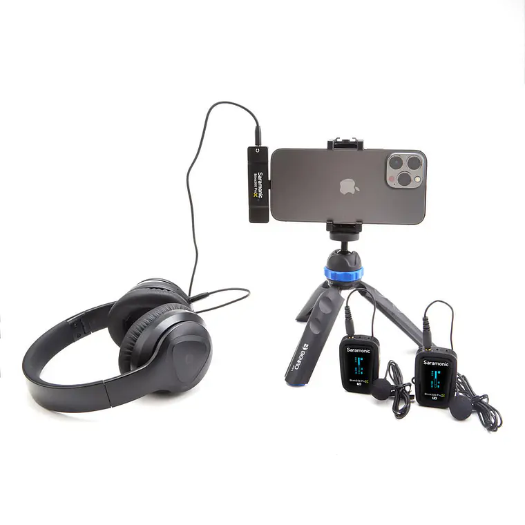 Micrófono inalámbrico Saramonic Blink 500 ProX B4 con 2 transmisores y receptor Lightning para iOS 9