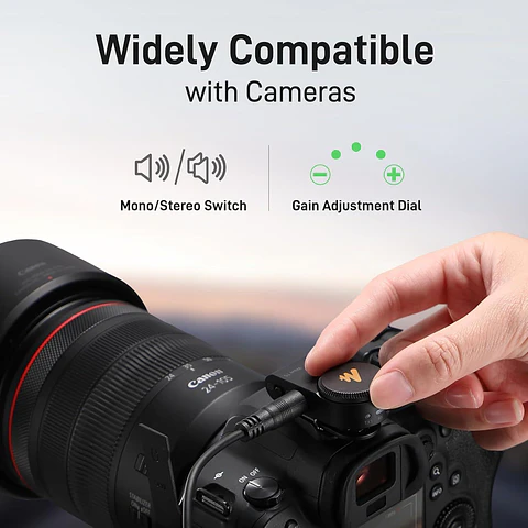 Micrófonos Inalámbricos Maono Wave T5 para cámaras con case de carga