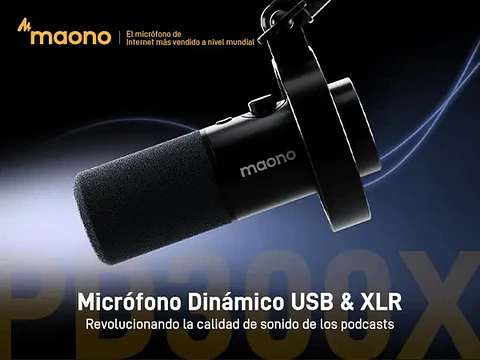 Micrófono Dinámico Maono PD300X USB/XLR para Podcasting