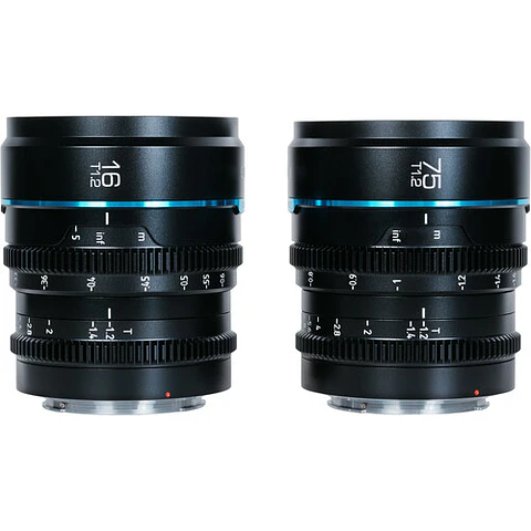 Kit de 2 lentes Cine Sirui Night Walker T1.2 16mm y 75 mm (Sony E)