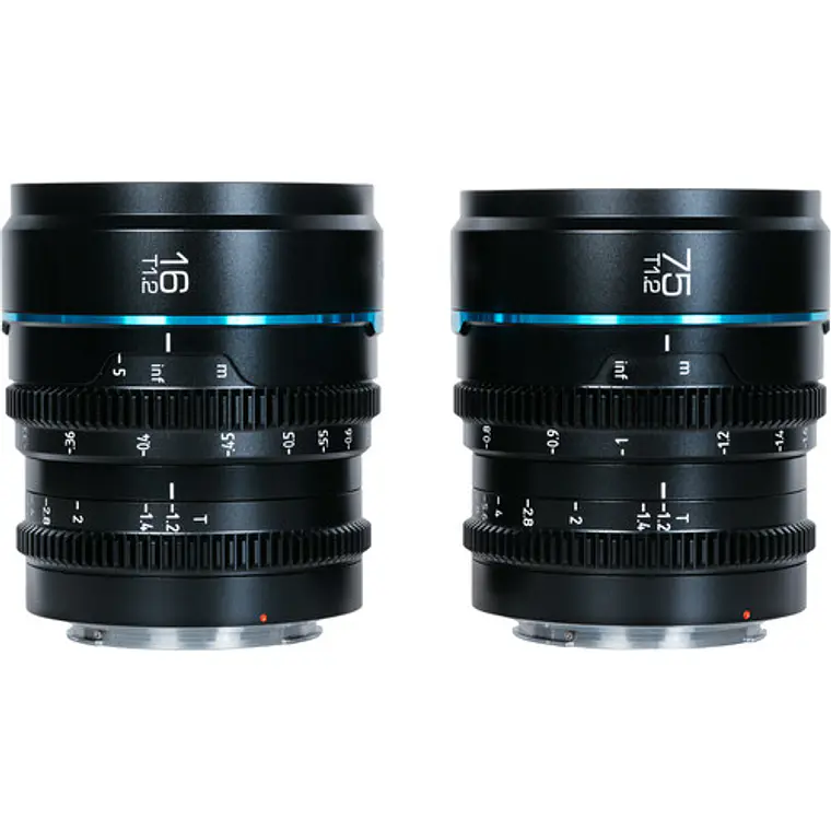 Kit de 2 lentes Cine Sirui Night Walker T1.2 16mm y 75 mm (Sony E) 1