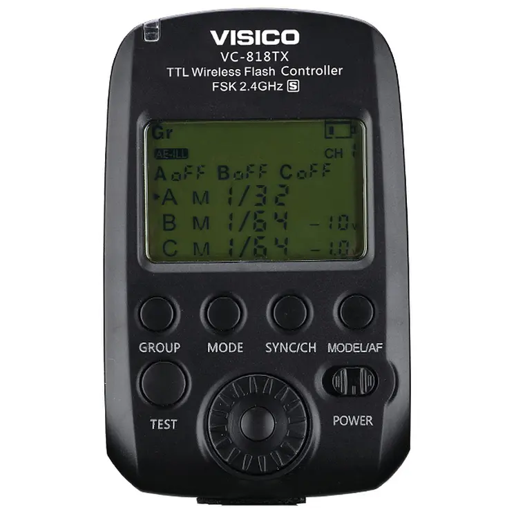 Trigger HSS TTL Visico VC-818 TX Canon  2