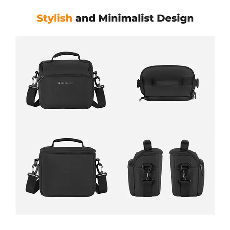 Bolso bandolera K&F Concept - Negro 8