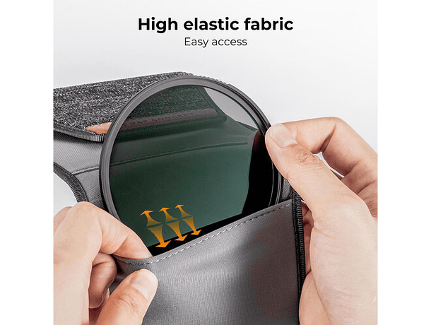 Estuche de 3 bolsillos K&F para filtros circulares