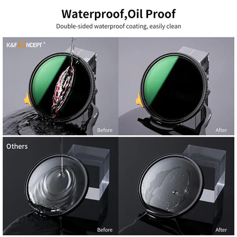 Filtro K&F Concept Black Mist 1/4 + ND2-ND32 de 67mm 5