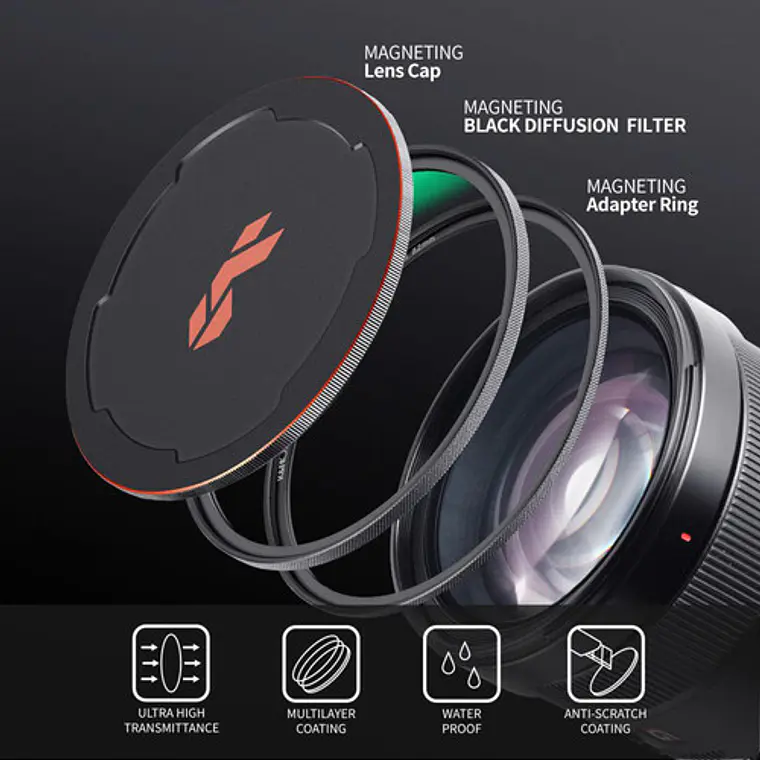 Filtro K&F Concept Nano-X Black Mist 1/4 Magnético de 67mm 4