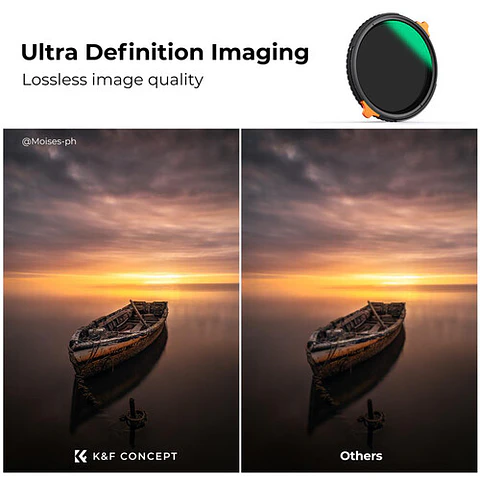 Filtro VND+CPL K&F Concept Nano-X ND4-ND64 de 49 mm
