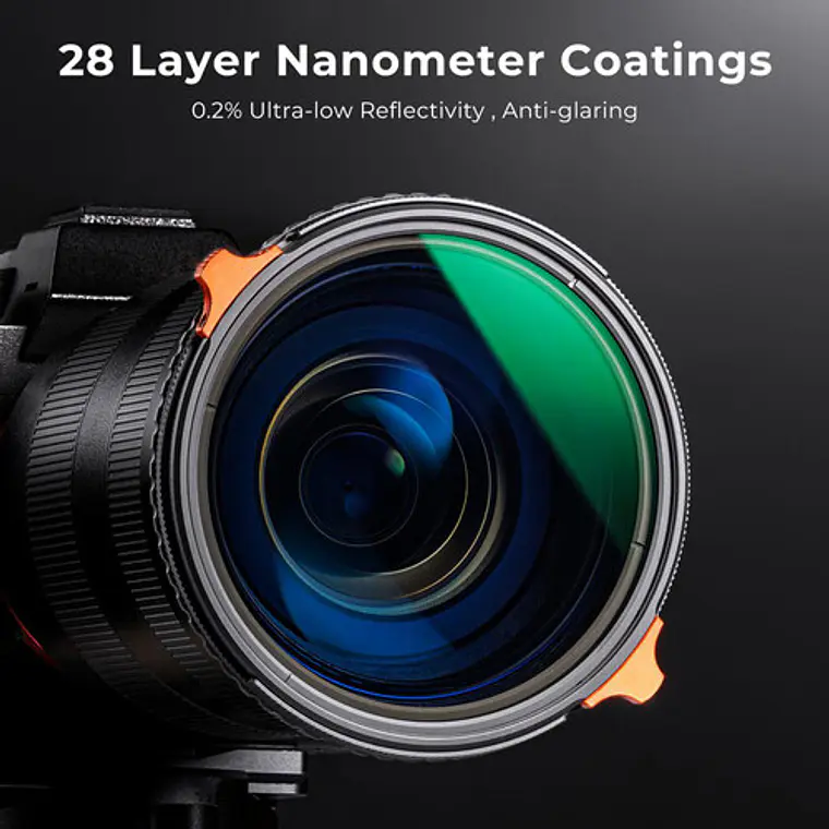 Filtro VND+CPL K&F Concept Nano-X ND4-ND64 de 77 mm 5