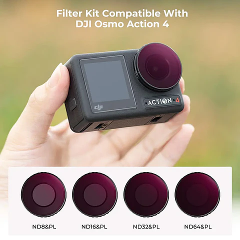 Kit de Filtros ND+PL K&F Concept para DJI Osmo Action 4 