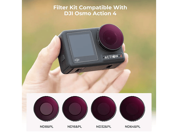 Kit de Filtros ND+PL K&F Concept para DJI Osmo Action 4 