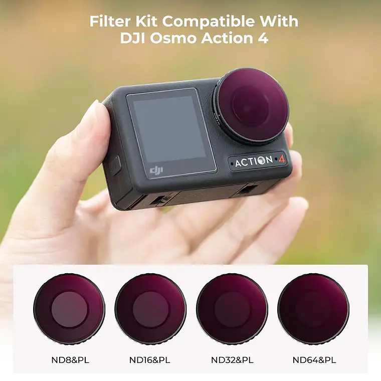 Kit de Filtros ND+PL K&F Concept para DJI Osmo Action 4  2
