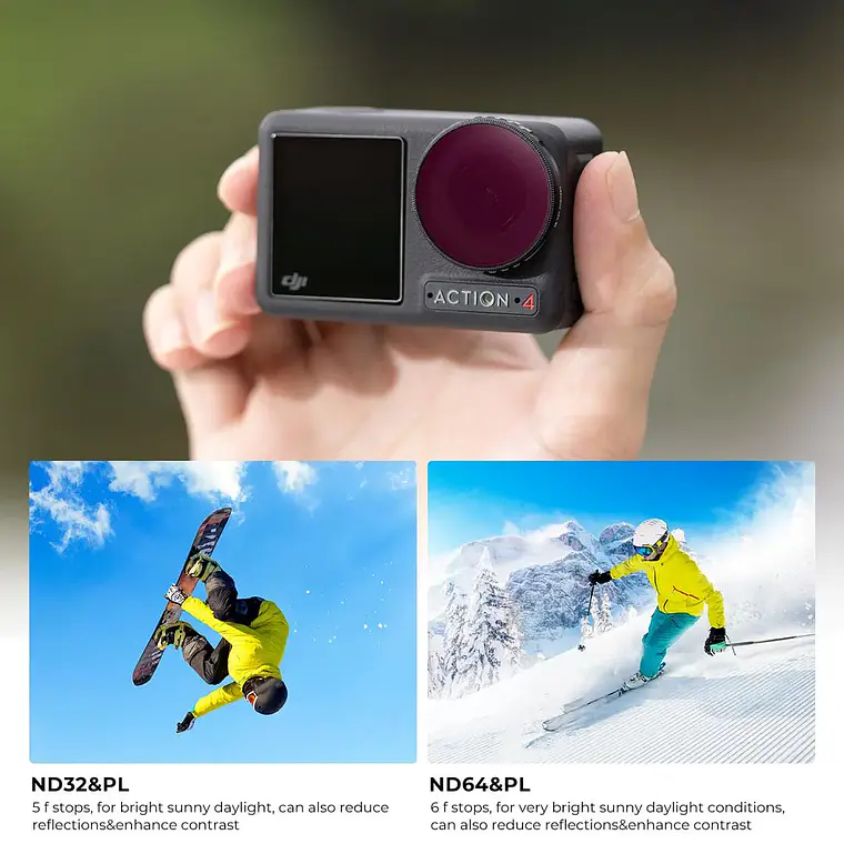 Kit de Filtros ND+PL K&F Concept para DJI Osmo Action 4  3