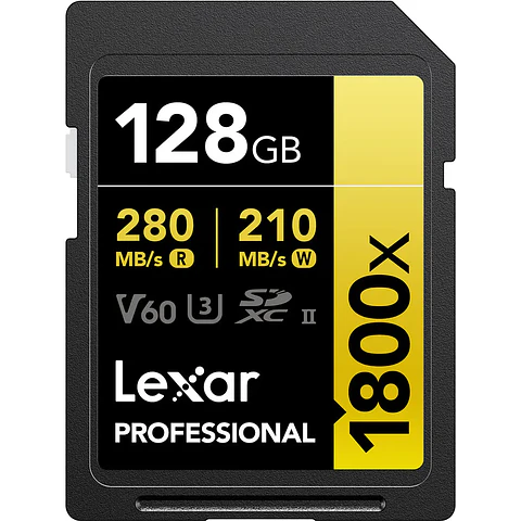 Tarjeta de Memoria SD Lexar 128GB Gold UHS-II SDXC