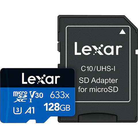 Tarjeta de Memoria Micro SD Lexar 128GB 633x UHS-I