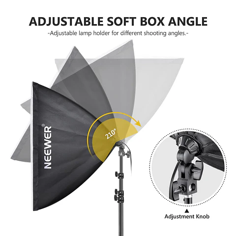 Kit Iluminación LED Neewer NW48 II 2.4G con Softbox