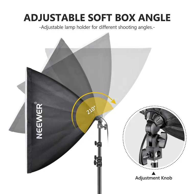 Kit Iluminación LED Neewer NW48 II 2.4G con Softbox 2