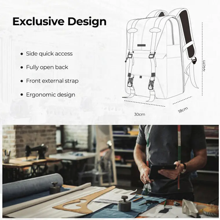 Mochila K&F Concept Beta V de 20 L - Negra 4