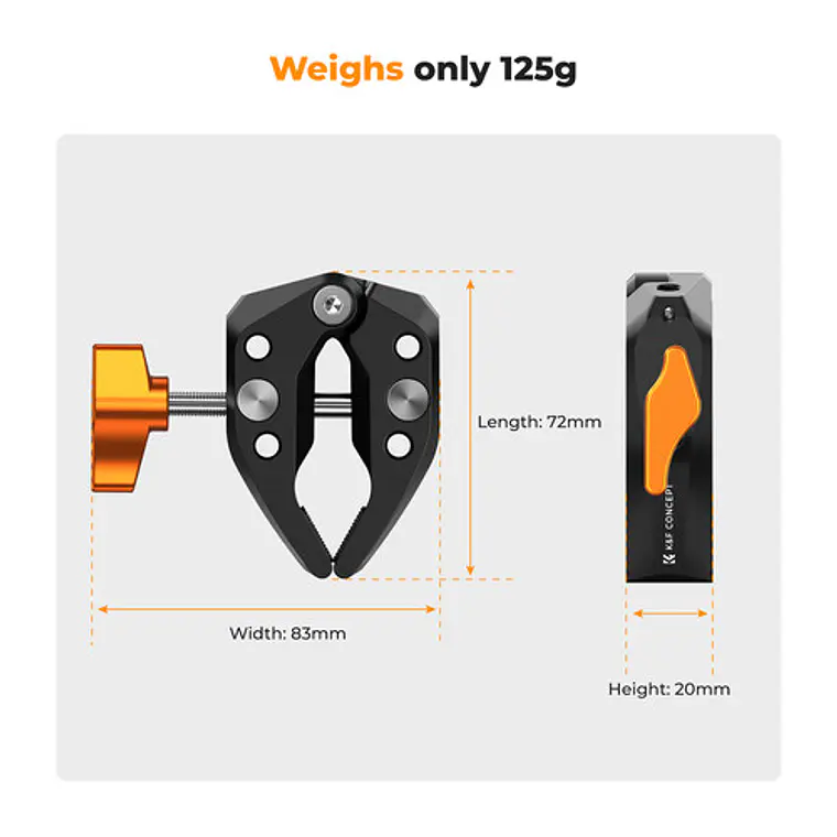 Super Clamp K&F Concept MS15 de 2.4