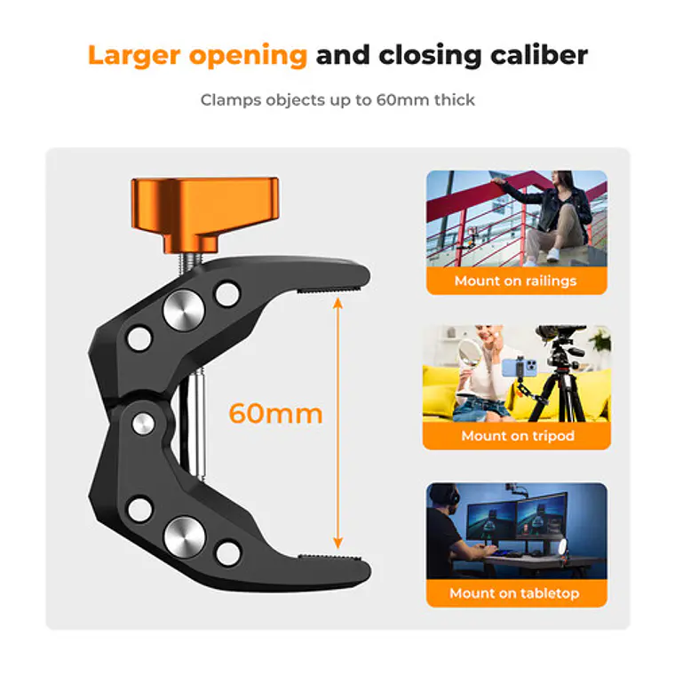 Super Clamp K&F Concept MS15 de 2.4