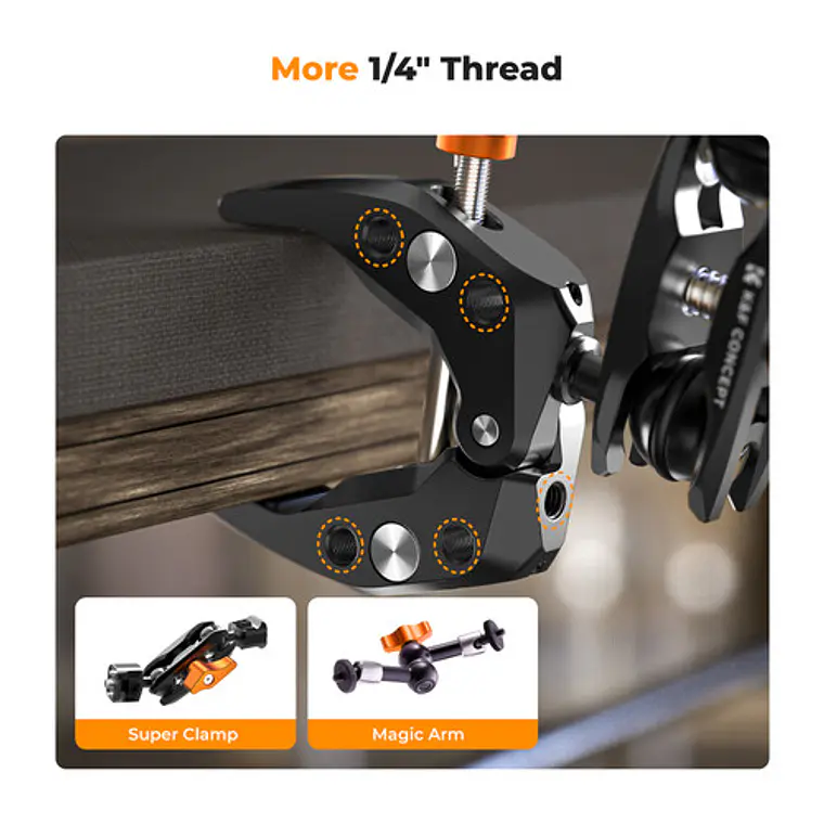 Super Clamp K&F Concept MS13 con Brazo Mágico 8