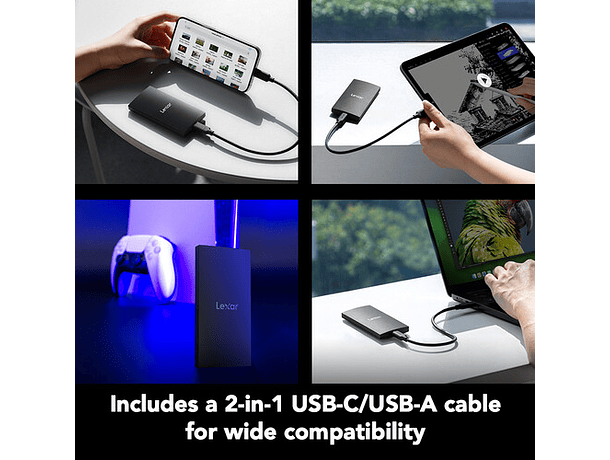 Memoria Lexar SSD Externo SL300 2TB USB 3.2