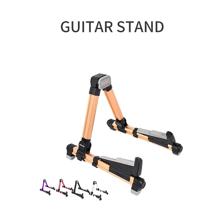 Atril Corto Hebikuo M-40 Dorado para Bajo y Guitarra 1