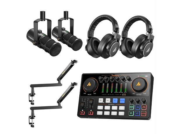 Kit de podcast Maono profesional PD400x para dos personas