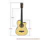 Guitarra Acústica Hebikuo Enjoy 38C con Cuerdas de Metal  - Miniatura 2