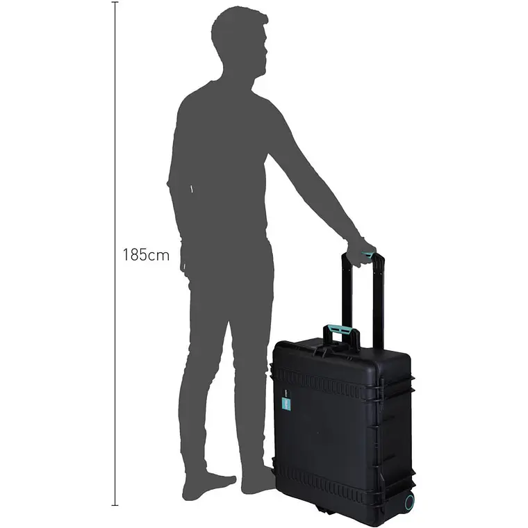 Maleta Rígida HPRC 2700W Con Ruedas - Negro 6