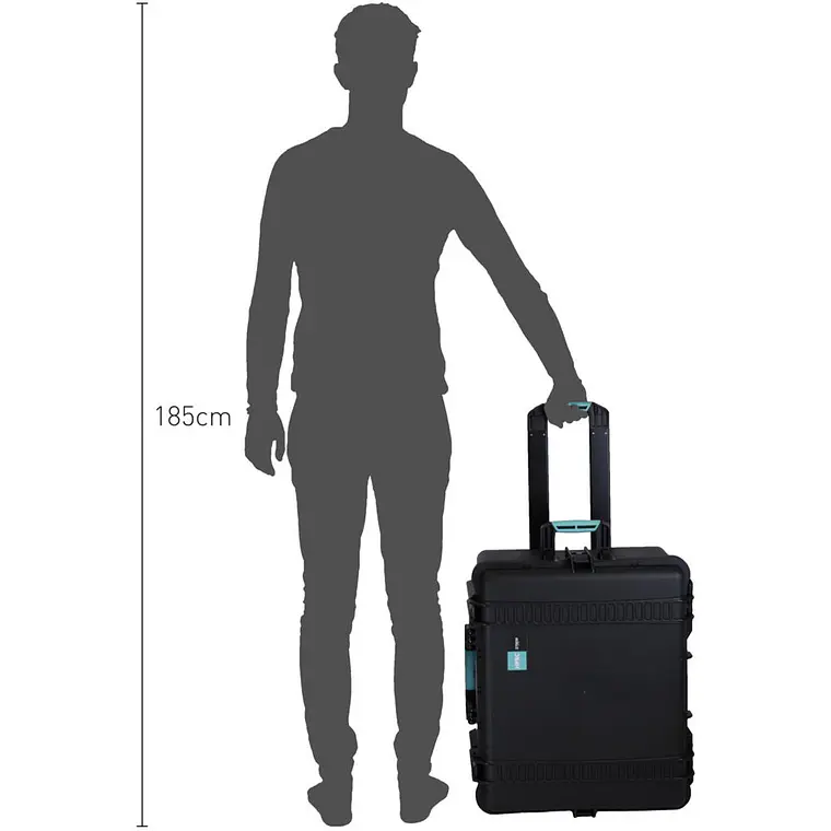 Maleta Rígida HPRC 2700W Con Ruedas - Negro 5