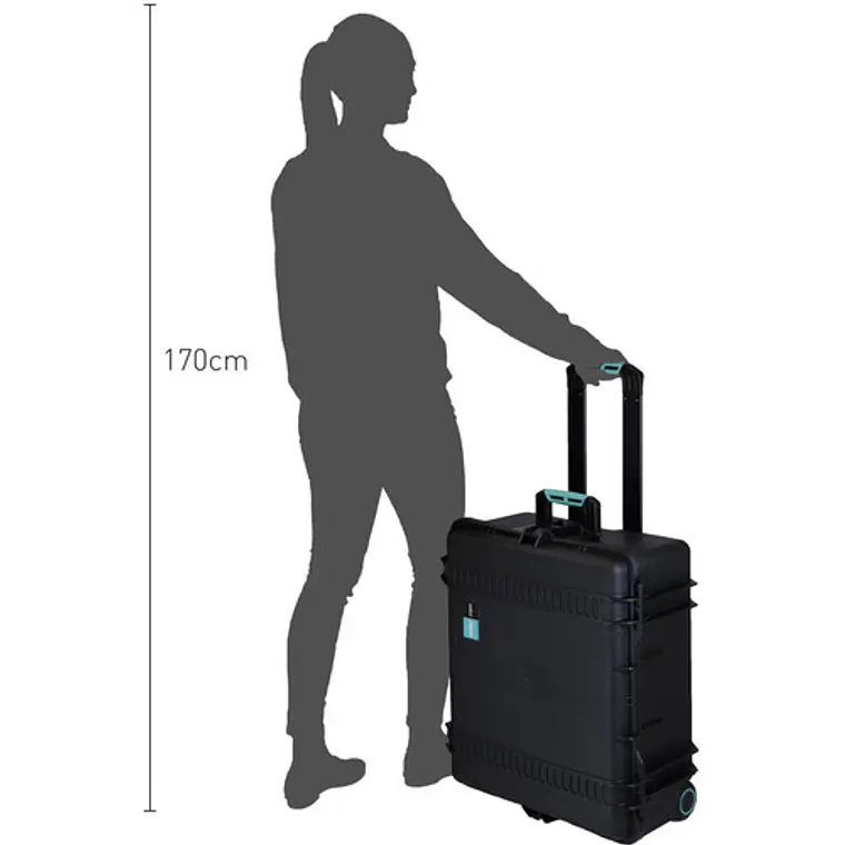 Maleta Rígida HPRC 2700W Con Ruedas - Negro 2