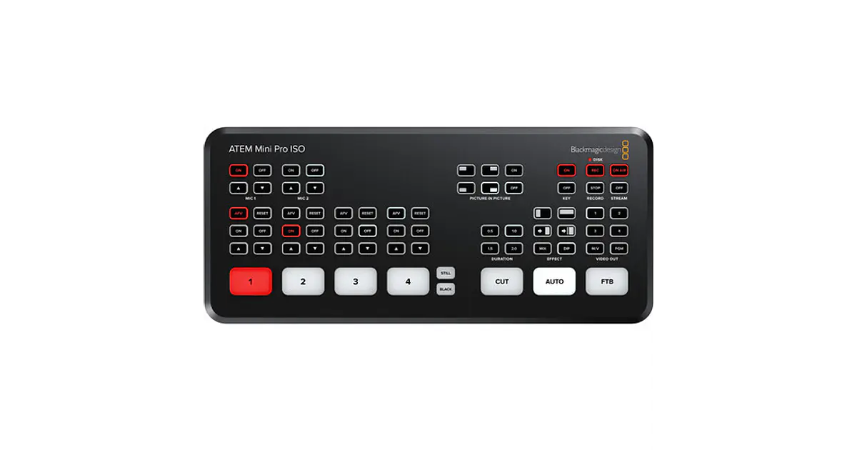 Blackmagic Design ATEM Mini Pro ISO 4 HDMI Live Stream Switc
