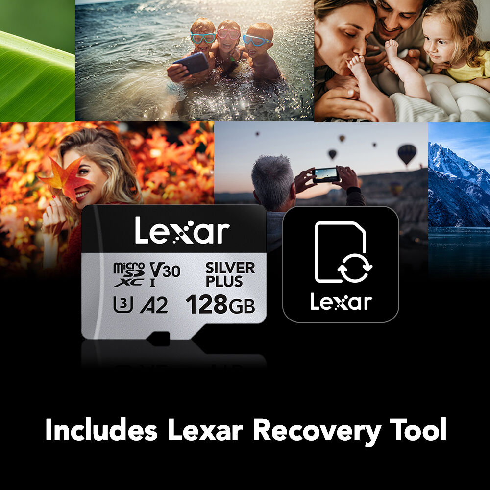 Memoria lexar 128GB MICRO SDXC SIL.PLUS UHS-I V30 205mb/s/150mb/s  7