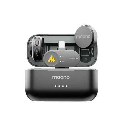 Micrófonos Inalámbricos Maono Wave T5 para USB-C con case de carga