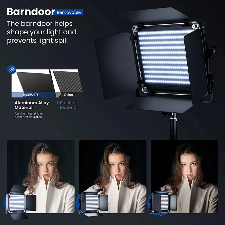 Kit LED Bicolor Neewer NL660 con 2 Luces con Soportes 3