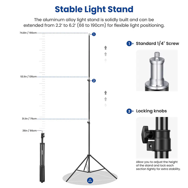 Kit LED Bicolor Neewer NL660 con 2 Luces con Soportes 8
