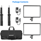 Kit de Panel Neewer NL-192AI de Luz LED Bicolor 8