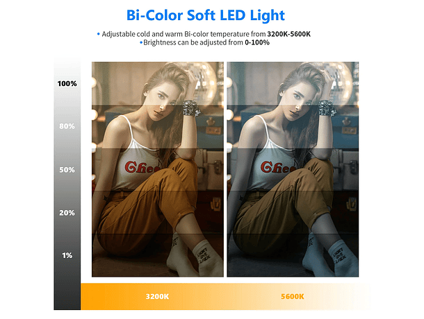Kit de Panel Neewer NL-192AI de Luz LED Bicolor