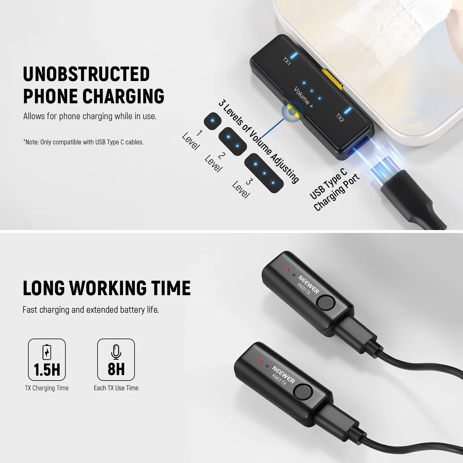 Kit de Micrófono Inalámbrico Neewer KM23 de Solapa 4