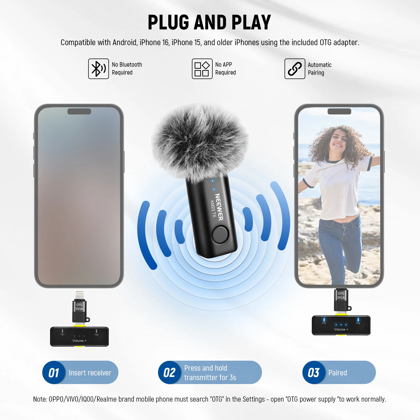 Kit de Micrófono Inalámbrico Neewer KM23 de Solapa 5