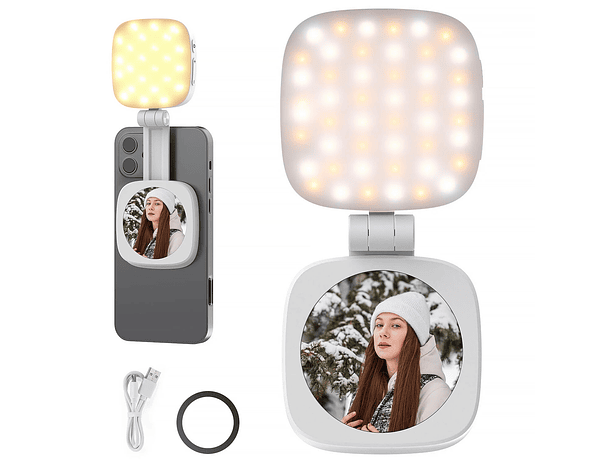 Luz Magnética Neewer Basics NL48B para Selfies - Blanco
