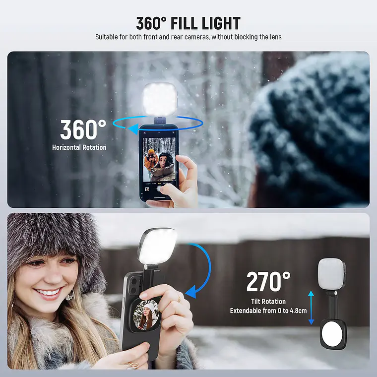 Luz Magnética Neewer Basics NL48B para Selfies - Blanco 6