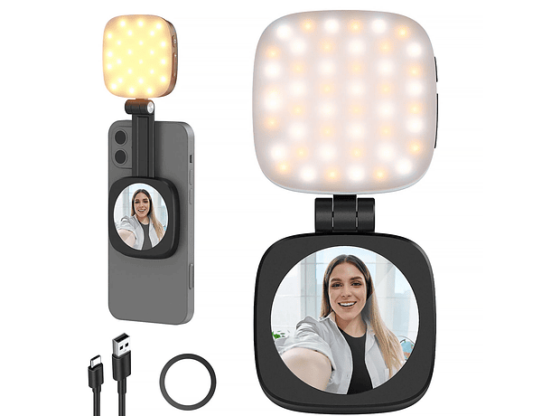 Luz Magnética Neewer Basics NL48B para Selfies - Negro