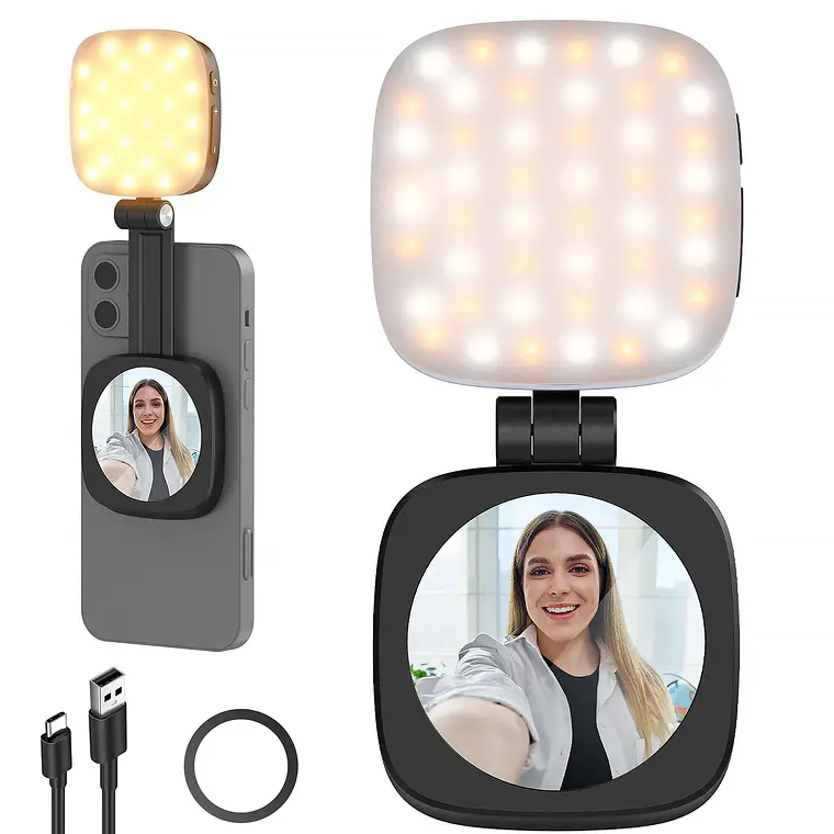 Luz Magnética Neewer Basics NL48B para Selfies - Negro 1